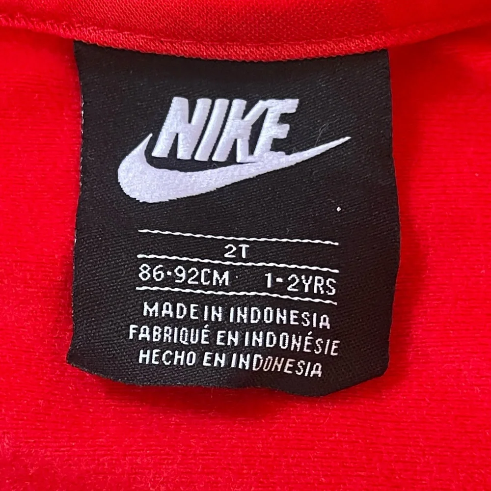 Nike Kids Red Tracksuit Set with White Logo Tape - Picture 3 of 8